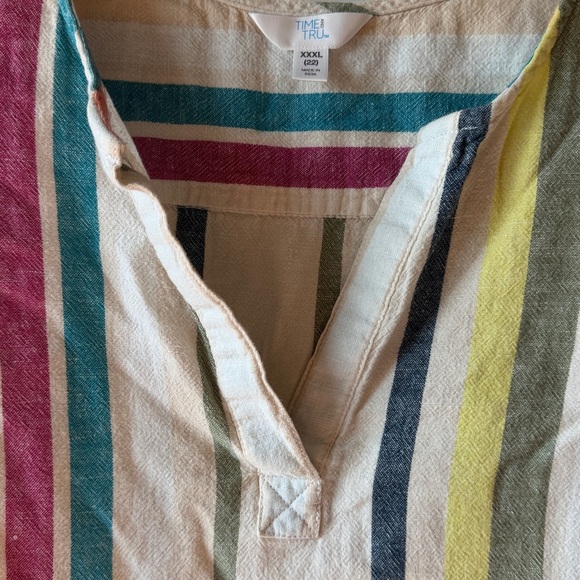 Sleeveless Tunic Top- Linen Style size xxxl - Picture 5 of 6